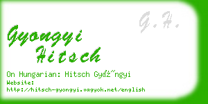 gyongyi hitsch business card